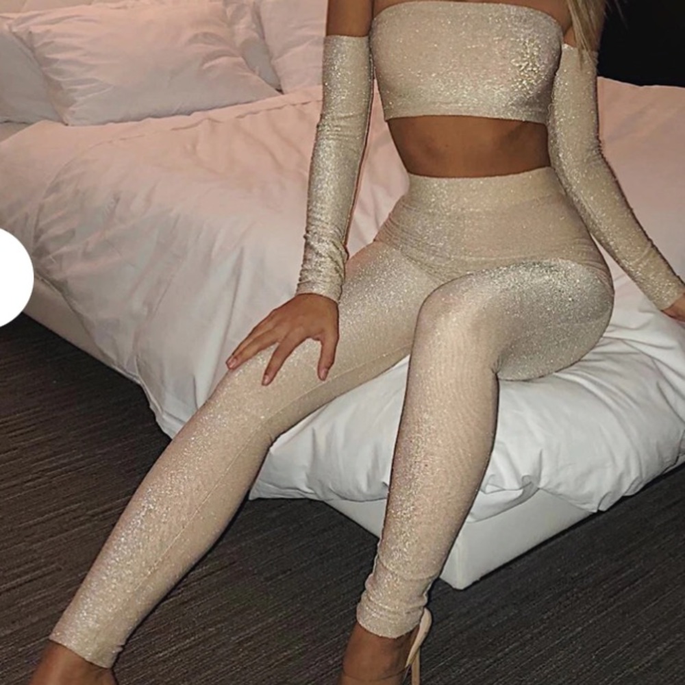 Gold Sparkle Leggings - BabyBoo Fashion